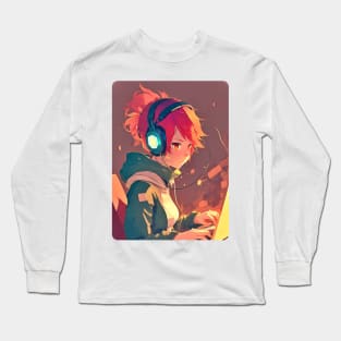 Redhead Anime Programming Girl V 1.1 Long Sleeve T-Shirt